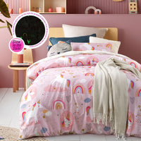 Dream Big Glow in the Dark Quilt Cover Set Single