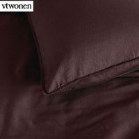 VTWonen Earth Dark Red Quilt Cover Set Queen