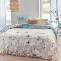 Bedding House Isabelle Light Blue Cotton Sateen Quilt Cover Set King