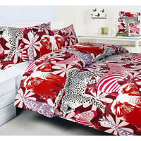 Bright Young Things Jungle Red Quilt Cover Set Double