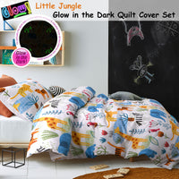 Little Jungle Glow in the Dark Quilt Cover Set Single