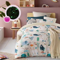 Our Planet Earth Glow in the Dark Quilt Cover Set Double