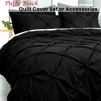 Bloomington Puffy Quilt Cover Set Black KING