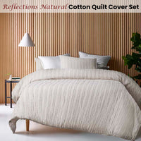 Vintage Design Homewares Reflections Natural Cotton Quilt Cover Set Double