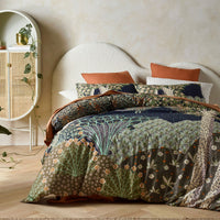 Accessorize The Forest Printed Linen Cotton Quilt Cover Set King