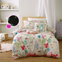 Glow in the Dark Woodland Park Quilt Cover Set Single