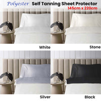 Accessorize Self Tanning Polyester Sheet Protector 145cm x 220cm Black