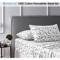 Accessorize Cotton Flannelette Sheet Set Botanical Double