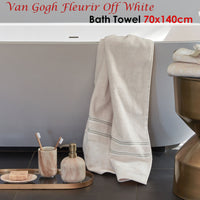 Bedding House Van Gogh Fleurir Off White Bath Towel