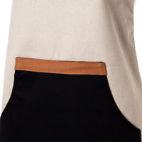 J Elliot Home Selby Cotton Apron 83 x 68 cm Sandstone & Black