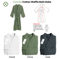 J Elliot Home Camila Cotton Waffle Bath Robe Chive