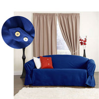 IDC Homewares Cotton Sofa Cover Navy (also known as Pacific Blue) 2 Seater 135 x 245 cm