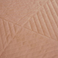 J.Elliot Home Merida Clay Pink Velvet Quilted Coverlet Set Queen/King
