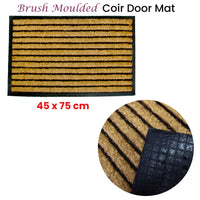 J Elliot Home Brush Moulded Coir Door Mat 45 x 75cm