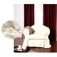 IDC Homewares 1 Seater Cotton Sofa Cover 54 x 245 cm Cream