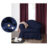 IDC Homewares 1 Seater Cotton Sofa Cover 54 x 245 cm Midnight