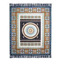 J Elliot Home Kasbah Luxury Fringe Throw 130 x 160cm Blue