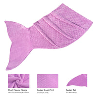 Mermaid Tail Purple Soft Blanket Throw