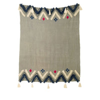 J.Elliot Home Merryn Cotton Throw Grey Multi