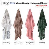 J Elliot Home Rita Sea Kelp Faux Mohair Throw Rug 130 x 160cm