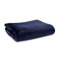Ardor Lucia Luxury Push Blanket Navy King Single