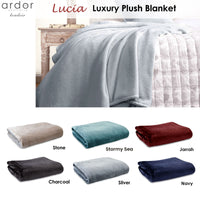 Ardor Lucia Luxury Push Blanket Navy Queen