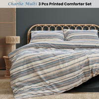 Ardor Charlie Multi 3 Pcs Comforter Set Queen/King