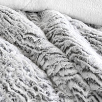 Ardor Faux Fur Silver 3 Piece Comforter Set Single/Double