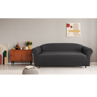 Elan Cambridge Extra-stretch Couch Cover Steel Three Seater Steel