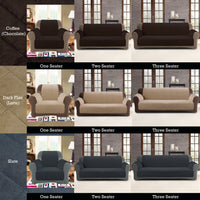 Custom Fit Sofa Cover Protector Two Seater Coffee (Chocolate)