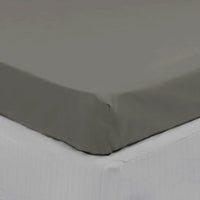 Algodon 300TC Cotton Fitted Sheet Long Single Size Charcoal