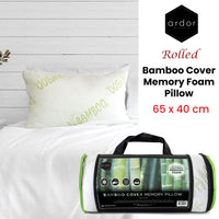 Ardor Rolled Bamboo Cover Memory Foam Pillow