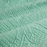 Ardor Chateau Aqua Green Embossed Quilt Cover Set Queen