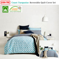Ardor Coast Reversible Quilt Cover Set QUEEN