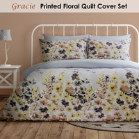 Ardor Gracie Printed Floral Quilt Cover Set Queen