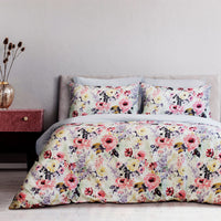 Ardor Holly Printed Floral Quilt Cover Set Queen