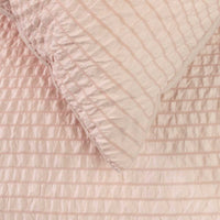 Ardor Ingrid Blush Seersucker Stripe Quilt Cover Set Single
