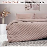 Ardor London Bark Embossed Quilt Cover Set Queen