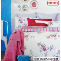 Ardor Rose Pink Quilt Cover Set King