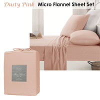 Ardor Micro Flannel Sheet Set Dusty Pink Mega Queen