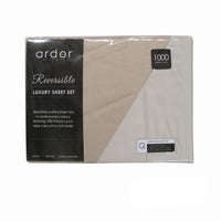 Ardor 1000TC Cotton Rich Reversible Sheet Set Taupe KING