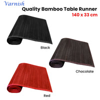 Varnish Bamboo Table Runner 140 x 33cm Red