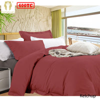 Ramesses Bamboo Cotton Quilt Cover Set Ketchup King