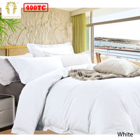 Ramesses Bamboo Cotton Quilt Cover Set White King