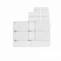 Kingtex 550gsm Cotton 7 Pce Bath Sheet Set White