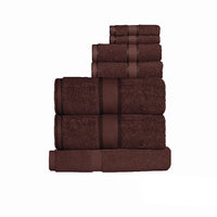 Kingtex 550gsm Cotton 7 Pce Towel Set Chocolate