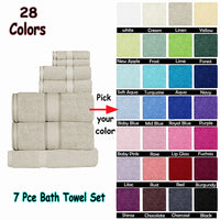 Kingtex 550gsm Cotton 7 Pce Towel Set Soft Aqua