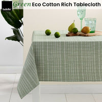 Ladelle Green Eco Cotton Rich Tablecloth 150 x 300 cm