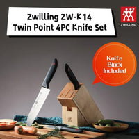 Zwilling ZW-K14 Twin Point Santoku Knife Chef's Knife 4PC Knife Set