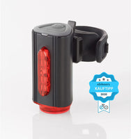 FischerBicycle Rear Light with 360 Floor Light for More Visibility and Protection, Rechargeable Battery